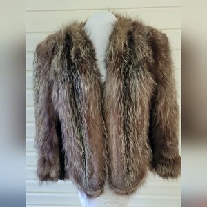 Natural SILVER Fox Cape/Jacket (Vintage 1940's)